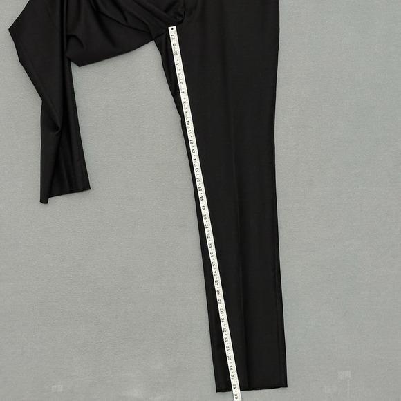 NWT Premium Wool Mens Pants 36 Charcoal Gray Flat Front Unhemmed Classic Trouser - Picture 8 of 14